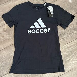 NWT Adidas Women's Black Soccer Shirt Size XS